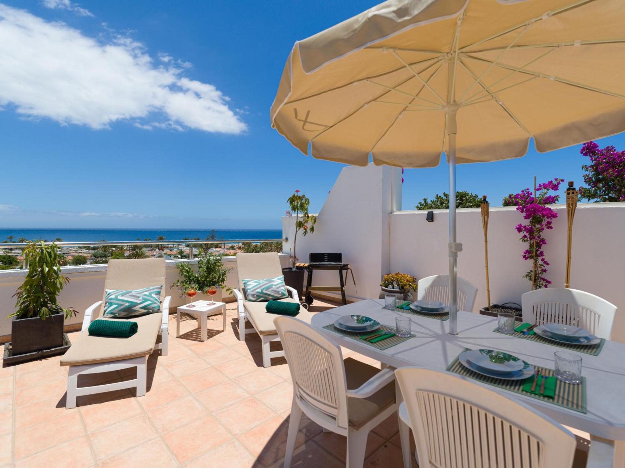 Casa Lex I Ocean & Sunrise Panorama I Steps From Dunes And Beach I Private 50 Sqm Terrace I Pool Maspalomas  Bagian luar foto
