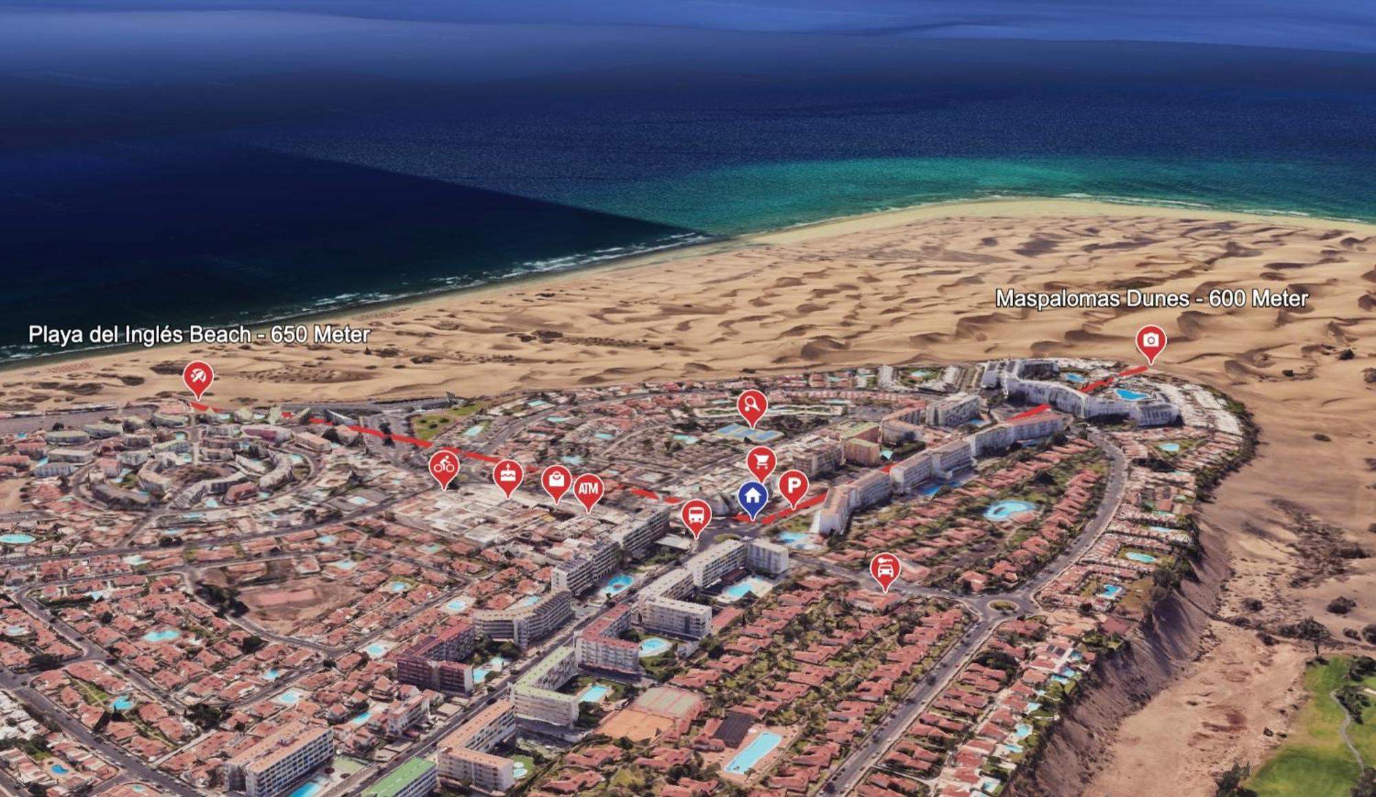 Casa Lex I Ocean & Sunrise Panorama I Steps From Dunes And Beach I Private 50 Sqm Terrace I Pool Maspalomas  Bagian luar foto